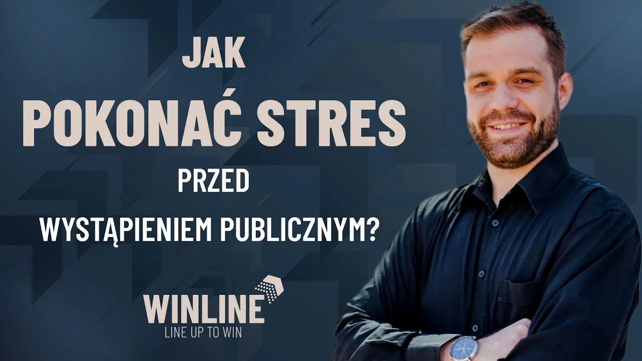 Baner odcinka o stresie sceniczny i wystąpieniach publicznych w biznesie