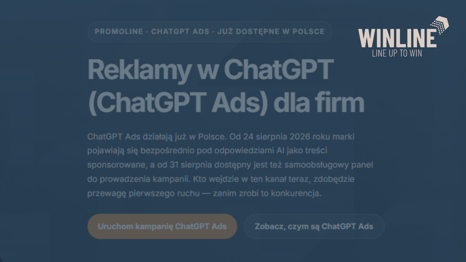 Reklamy ChatGPT ADS dla firm - WINLINE360